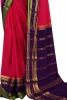 Pure Contrast Mysore Crepe Silk Saree